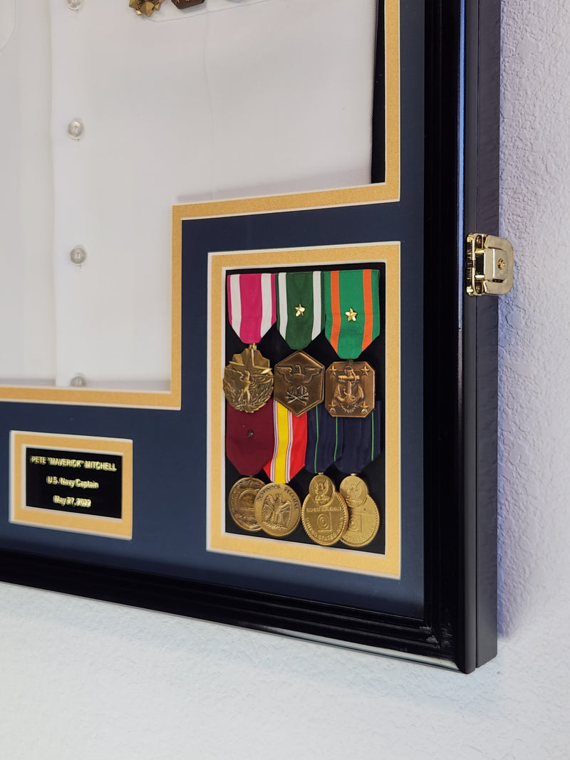 Large Jersey or Uniform Display Case Cabinet Shadowbox (w/ Double Matting)