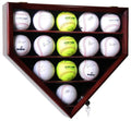 14 Softball Ball Display Case Cabinet - Home Plate Shaped - sfDisplay.com