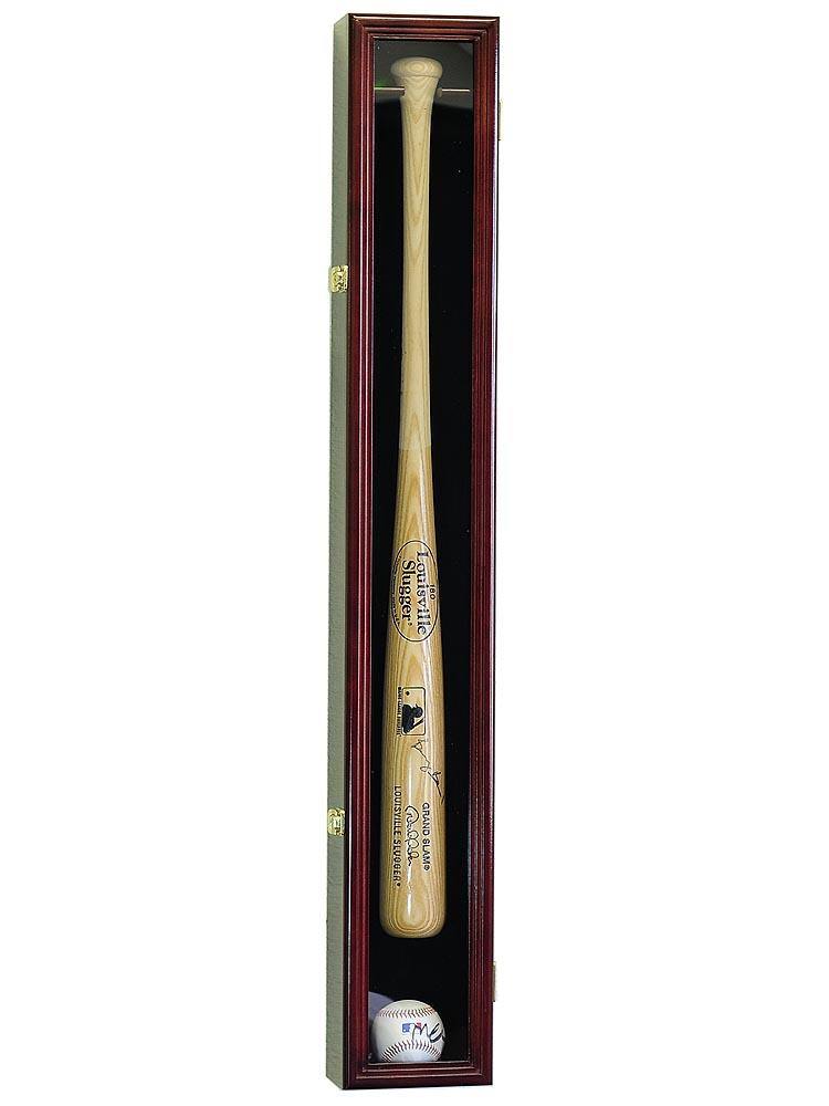1 Baseball Bat Display Case Cabinet - Cherry - sfDisplay.com