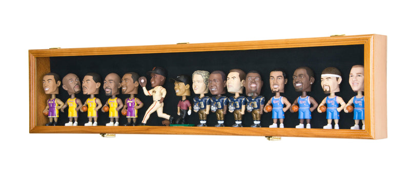 Long Bobblehead Figurine Display Case Cabinet - sfDisplay.com