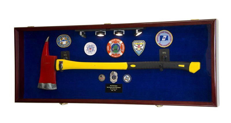 Firefighter Fireman Axe Display Case Cabinet - sfDisplay.com