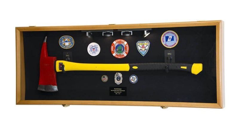 Firefighter Fireman Axe Display Case Cabinet - sfDisplay.com