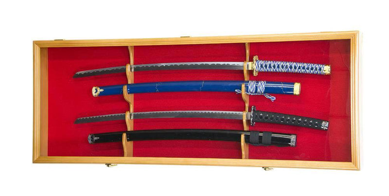 2 Swords and Scabbards Display Case Cabinet - sfDisplay.com