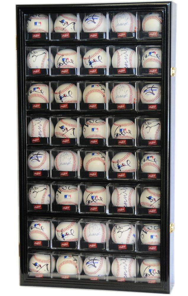 40 Baseball Acrylic Cubes Display Case - sfDisplay.com