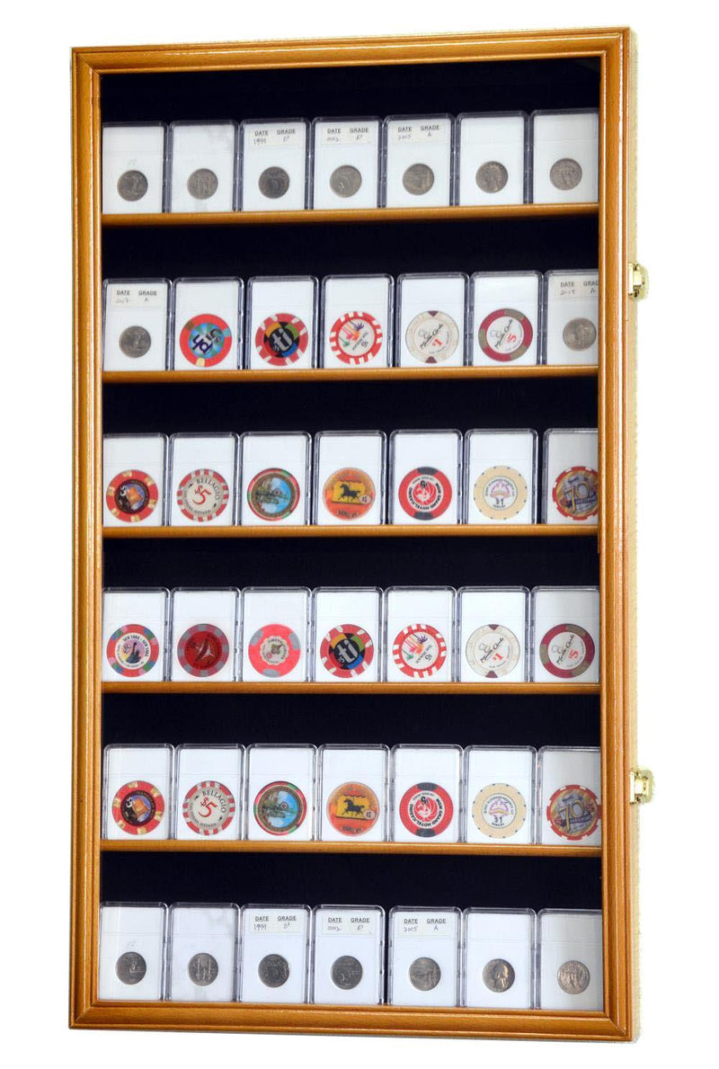 42 Collector NGC PCGS ICG Coin Slab Display Case Cabinet - sfDisplay.com