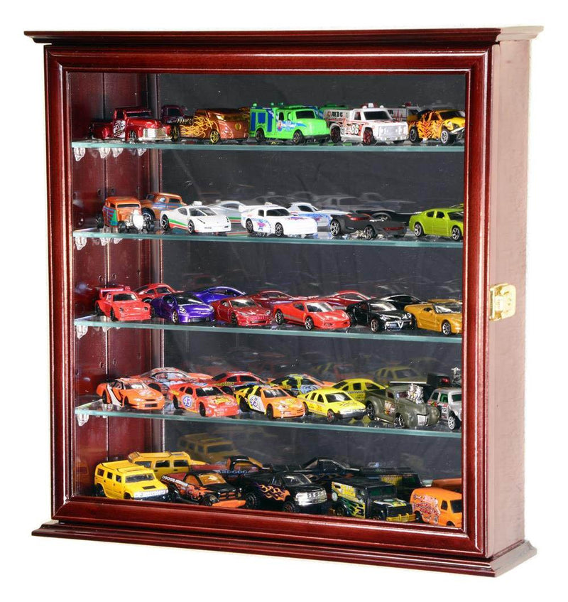 Mirrored Back Hot Wheels / Matchbox / Diecast / Train Display Case Cabinet - sfDisplay.com