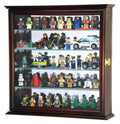 4 Adjustable Shelves Mirror Back Lego Men Minifigures / Legos Figurines Display Case Cabinet - sfDisplay.com