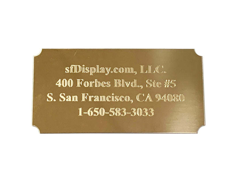 4x2 Engraving Plate with 4 lines of text