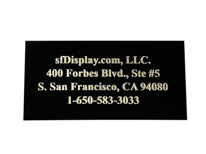 4x2 Engraving Plate with 4 lines of text - sfDisplay.com