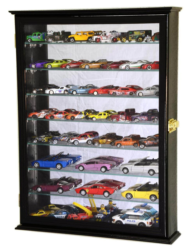 Large Mirrored back Hot Wheels / Matchbox / Diecast / Train Display Case Cabinet - sfDisplay.com