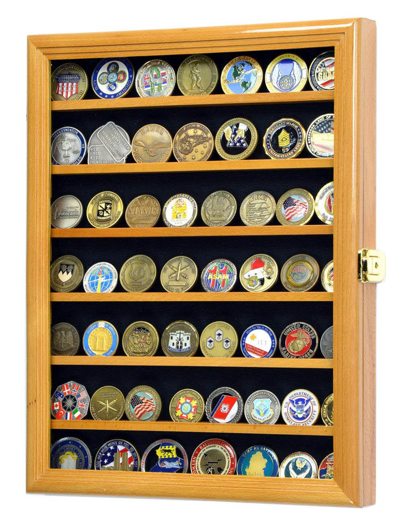 Military Challenge Coin Display Case Cabinet - sfDisplay.com