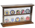 2 Shelves Military Challenge Coin Curio Stand Rack - sfDisplay.com
