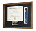 Diploma and Graduation Tassel Display Frame (w/ Custom Matting Colors) - sfDisplay.com