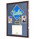 X-Large Diploma, Graduation Tassel, and Cap Display Cabinet (w/ Custom Matting Colors) - sfDisplay.com