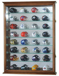 Large Pocket Pro Mini Helmet Display Case Cabinet (Mirrored Back) - sfDisplay.com