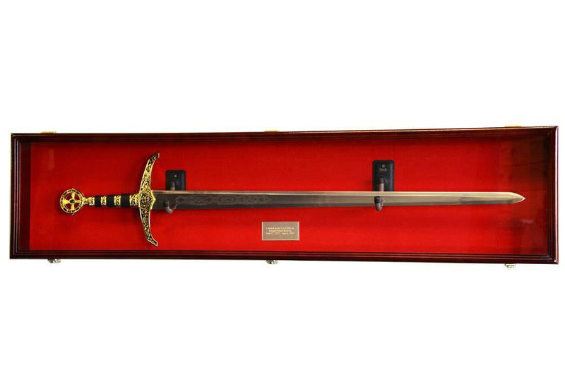 1 Long Sword Display Case Cabinet - Horizontal Mounting - sfDisplay.com