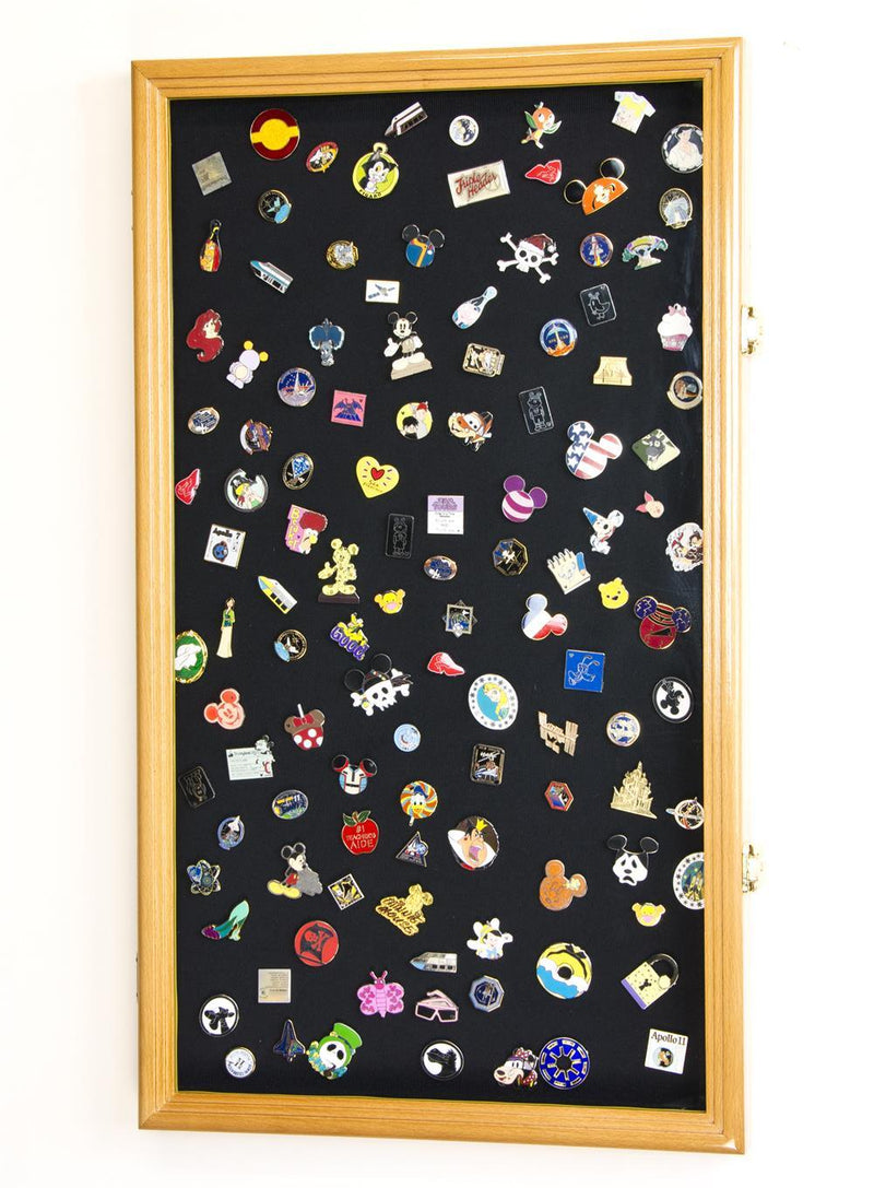 Large Pin, Ribbons, Medals, Buttons, Shells Disney Pins Display Case Cabinet - sfDisplay.com