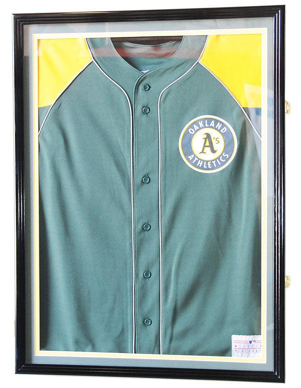 Large Jersey or Uniform Frame Display Case Cabinet Shadow Box (w/ Double Matting) - sfDisplay.com