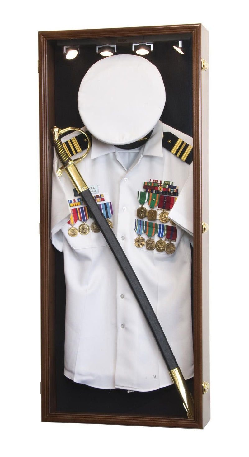 Military Shadow Box Display Case Cabinet - sfDisplay.com