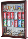 Mini Liquor Bottle/ Soda Can w/Mirror Backed Display Case Cabinet