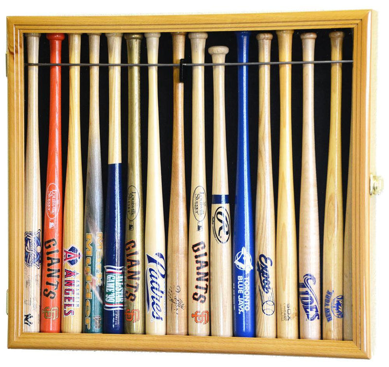 Small Mini 18" Bat Baseball Display Case Cabinet - sfDisplay.com