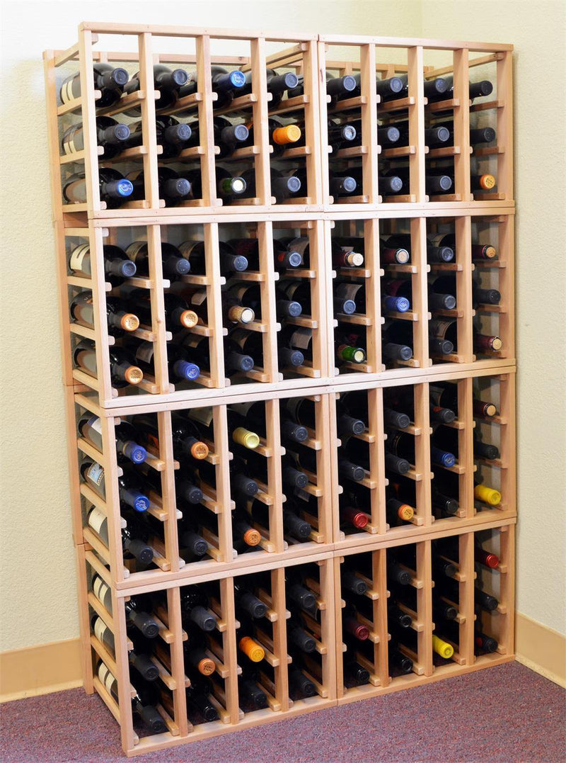 24 Bottle Modular Stackable Wine Rack (Stack As Many Sets Together) - sfDisplay.com