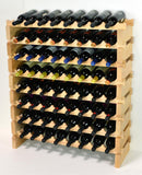 8X Bottles Pine Wood Modular Wine Rack Stackable (8 Bottles per Row) - sfDisplay.com