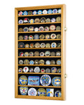 Large Military Challenge Coin Display Case Cabinet