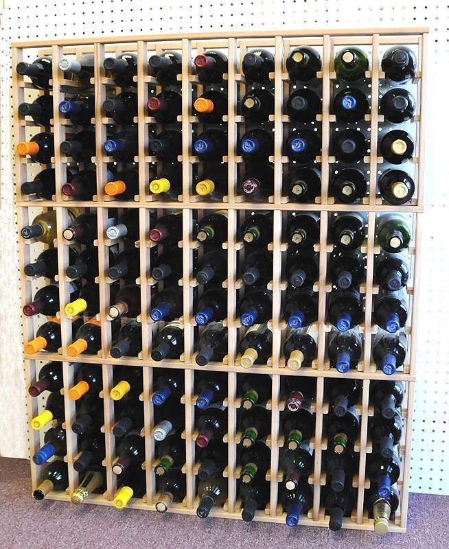 Designer Collections 108-Bottle 9-Column 12-Row Wine Storage Rack - sfDisplay.com