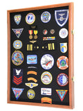 XL Military Medals, Pin, Patches, Badges, Ribbon, Insignia, Buttons, Flag Display Case Cabinet - sfDisplay.com